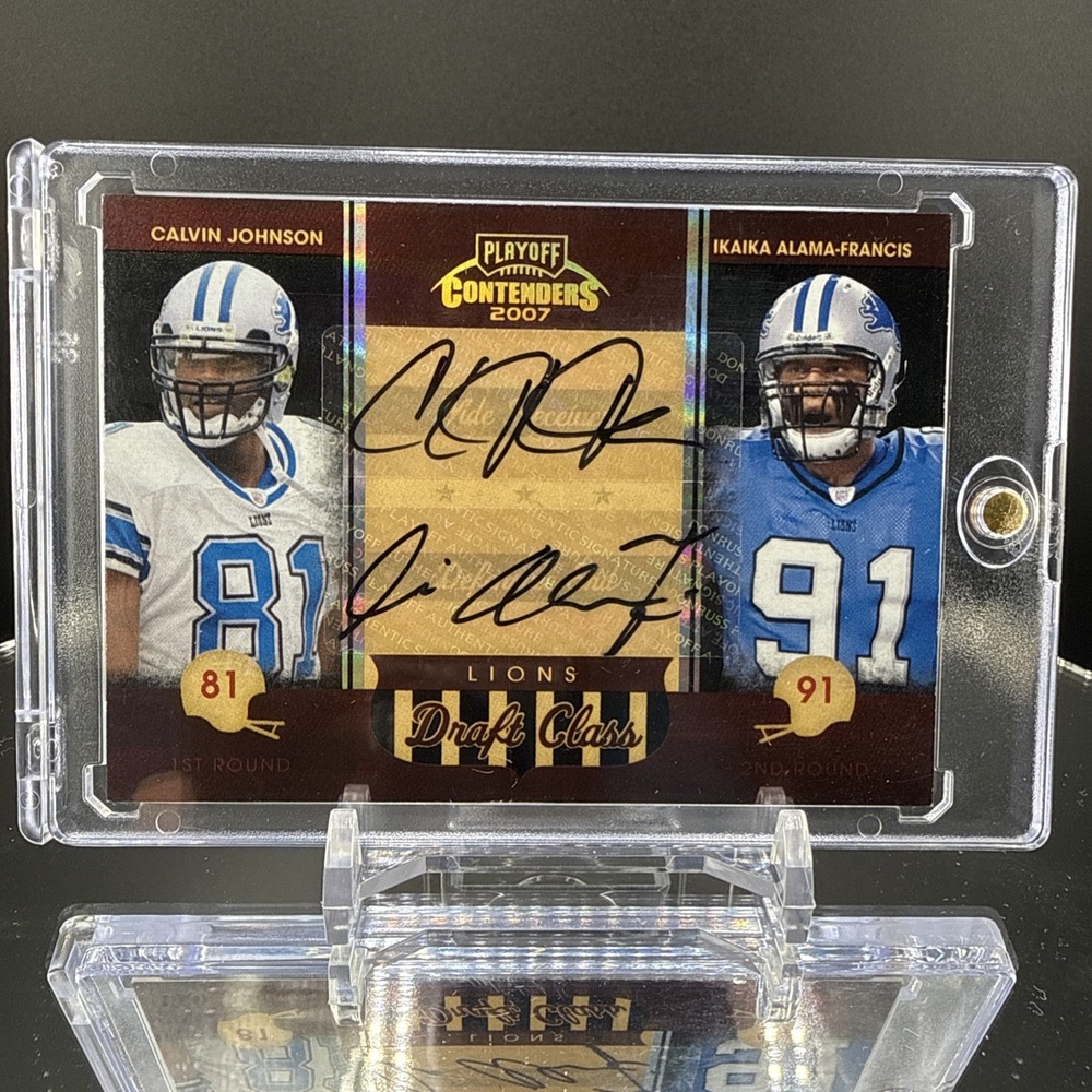 2007 Playoff Contenders Calvin Johnson /Alama-Francis DC-12 Draft Class Auto /25